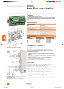 ACE959 4-wire RS 485 network interface