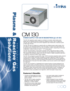 Alter® CM 130 Magnetron Power Supply for 300W Magnetron