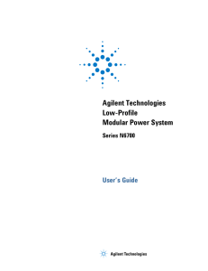 N6700 User`s Guide - Agilent Technologies