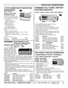 function generators dds sweep function