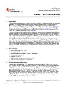 Application Note 2269 LM10011 Evaluation Board