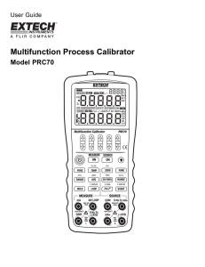 Extech PCR70 Multifunction Process Calibrator Manual