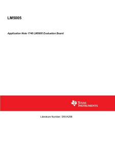 Application Note 1748 LM5005 Evaluation Board