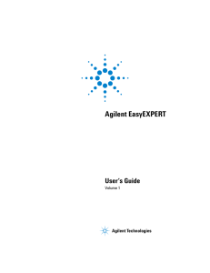 Agilent EasyEXPERT User`s Guide