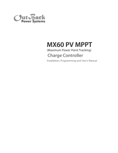 MX60 PV MPPT - OutBack Power Technologies