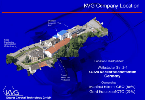 Technical Introduction to KVG Quartz Chrystal Technology