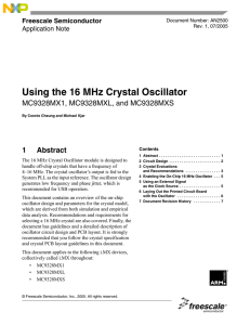 Using the 16 MHz Crystal Oscillator