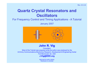 Quartz Crystal Resonators and Quartz Crystal Resonators