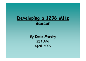 Developing a 1296 MHz Beacon - Mini-Kits