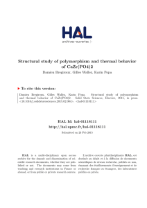 Structural study of polymorphism and thermal behavior of