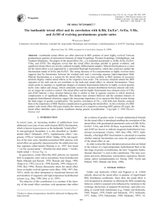 The lanthanide tetrad effect and its correlation with K/Rb, Eu/Eu*, Sr