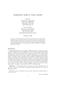 Hamiltonian paths in Cayley graphs