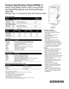 Specification Sheet - North Coast Electric