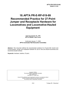 Recommended Practice for 27-Point Jumper and Receptacle