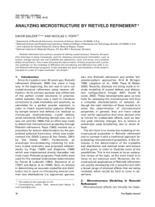 Analyzing Microstructure by Rietveld Refinement