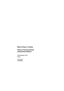 Manor Royal, Crawley Phase 2 Environmental Assessment Report