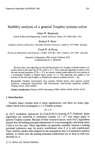 Stability analysis of a general toeplitz systems solver