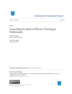 Unravelling the Myth of Effective Teaching in