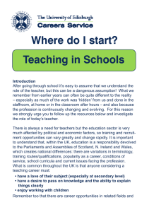 Teaching in schools - University of Edinburgh