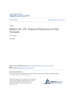 Bulletin No. 338 - Nutrient Deficiencies in Utah Orchards