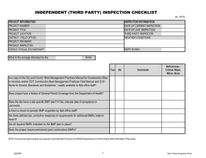 independent (third party) inspection checklist
