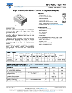 TDSR1350, TDSR1360 High Intensity Red Low Current 7