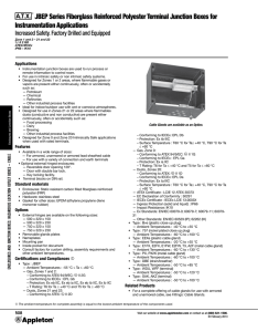 JBEP Series Fiberglass Reinforced Polyester Terminal Junction