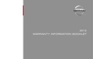2012 Nissan | Warranty Information Booklet
