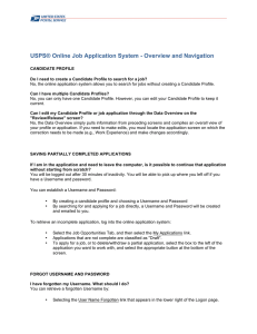 USPS® Online Job Application System - Overview