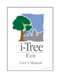 Eco Manual version 4.1.0 - i-Tree