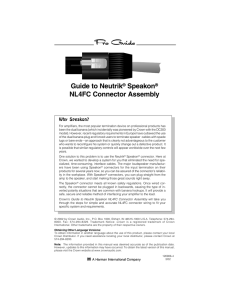 Guide to Neutrik® Speakon® NL4FC Connector Assembly