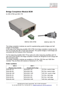 Bridge Completion Module BCM - ME