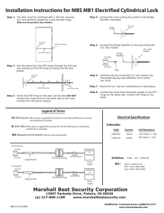 MB1 Electrified Cylindrical Instructions