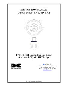 FP-524D-HRT with HART Combustible Gas LEL Manual