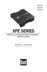 xpe series - Dual Electronics