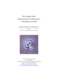 The Turbidity Tube: Simple and Accurate Measurement of Turbidity