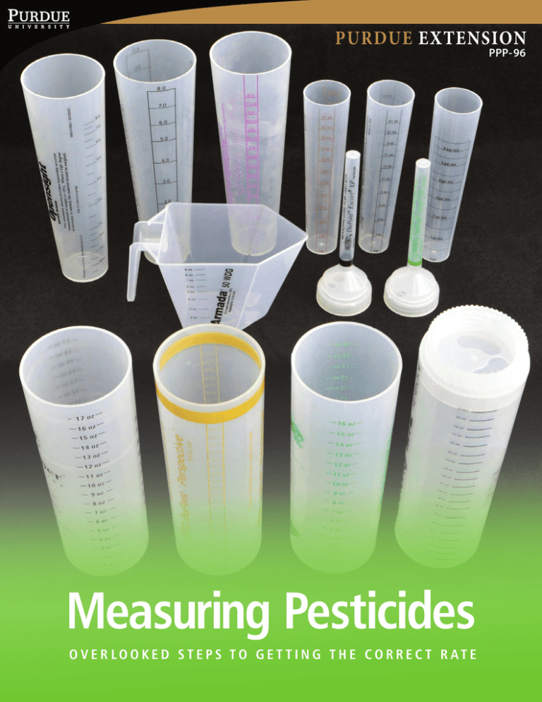 Measuring Pesticides Purdue Extension