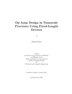 Op Amp Design in Nanoscale Processes Using Fixed
