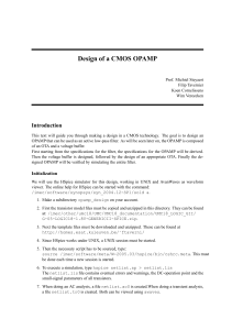 Design of a CMOS OPAMP