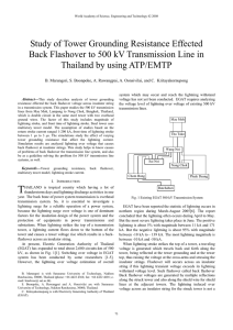 Study of Tower Grounding Resistance Effected Back Flashover to