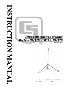 CM110, CM115, CM120 Tripod Installation