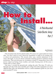How to Install a Pole-Mounted Solar-Electric Array