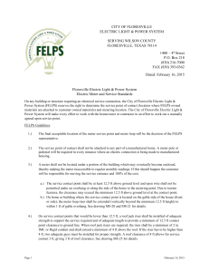 Meter and Service Standards - Floresville Electric Light and Power