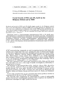 Crystal growth of PbTe and (Pb, Sn)Te by the bridgman