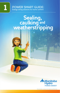 How-To Booklet 1 - Sealing, Caulking and