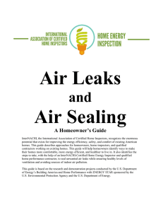 Air Leaks and Air Sealing