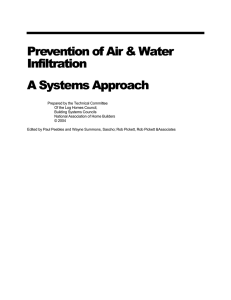 Prevention of Air and Water Infiltration