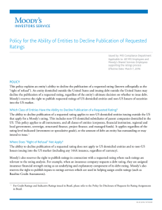 Policy for the Ability of Entities to Decline Publication of