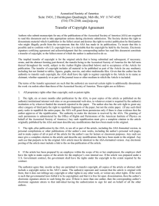 Transfer of Copyright Agreement - Scitation