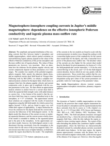 Magnetosphere-ionosphere coupling currents in Jupiter`s middle